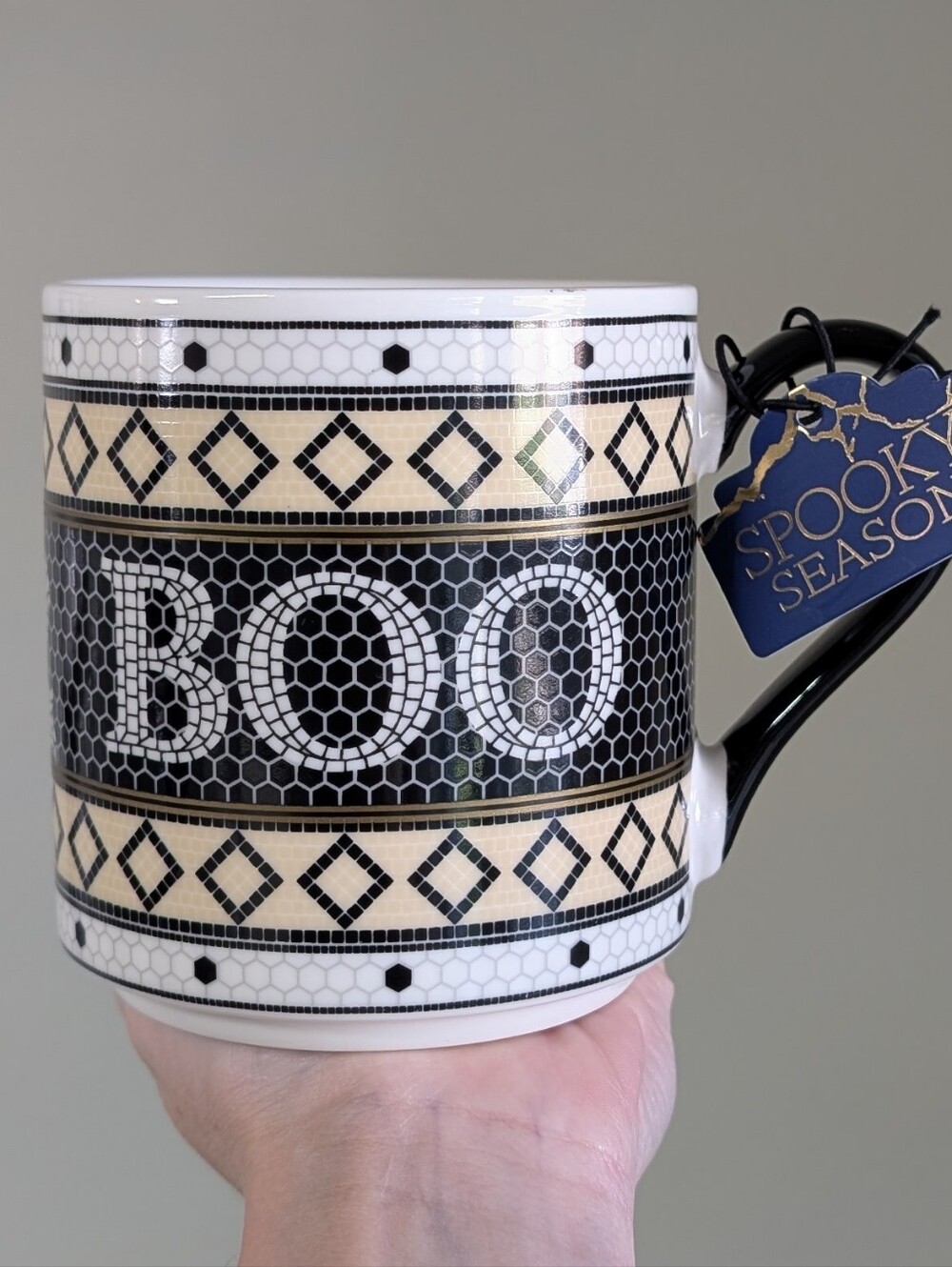 Spooky Season BOO! Ghost Anthro Dupe Stackable Halloween Mug, Double Sided 👻